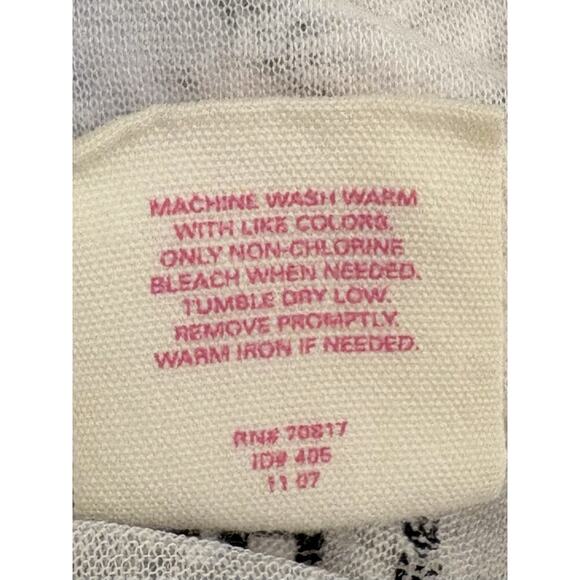 Victorias Secret PINK Sheer Short Sleeve Burnout Logo T-shirt Size Small - Picture 5 of 5